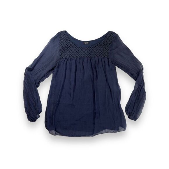 Cosmo Italian Silk Babydoll Top Sz M - Picture 3 of 12